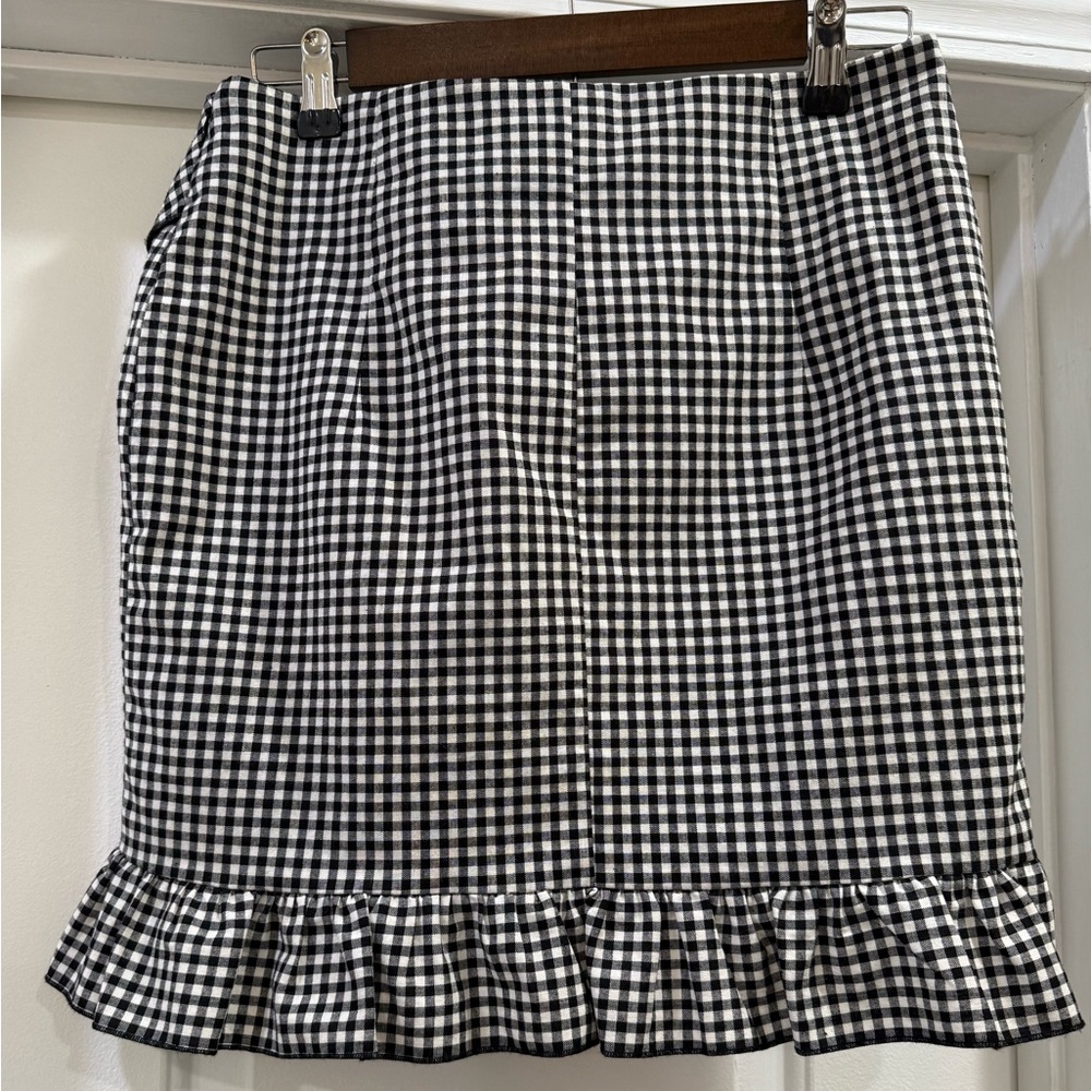Minimum Black & White Gingham Ruffle Skirt Size M… - image 4